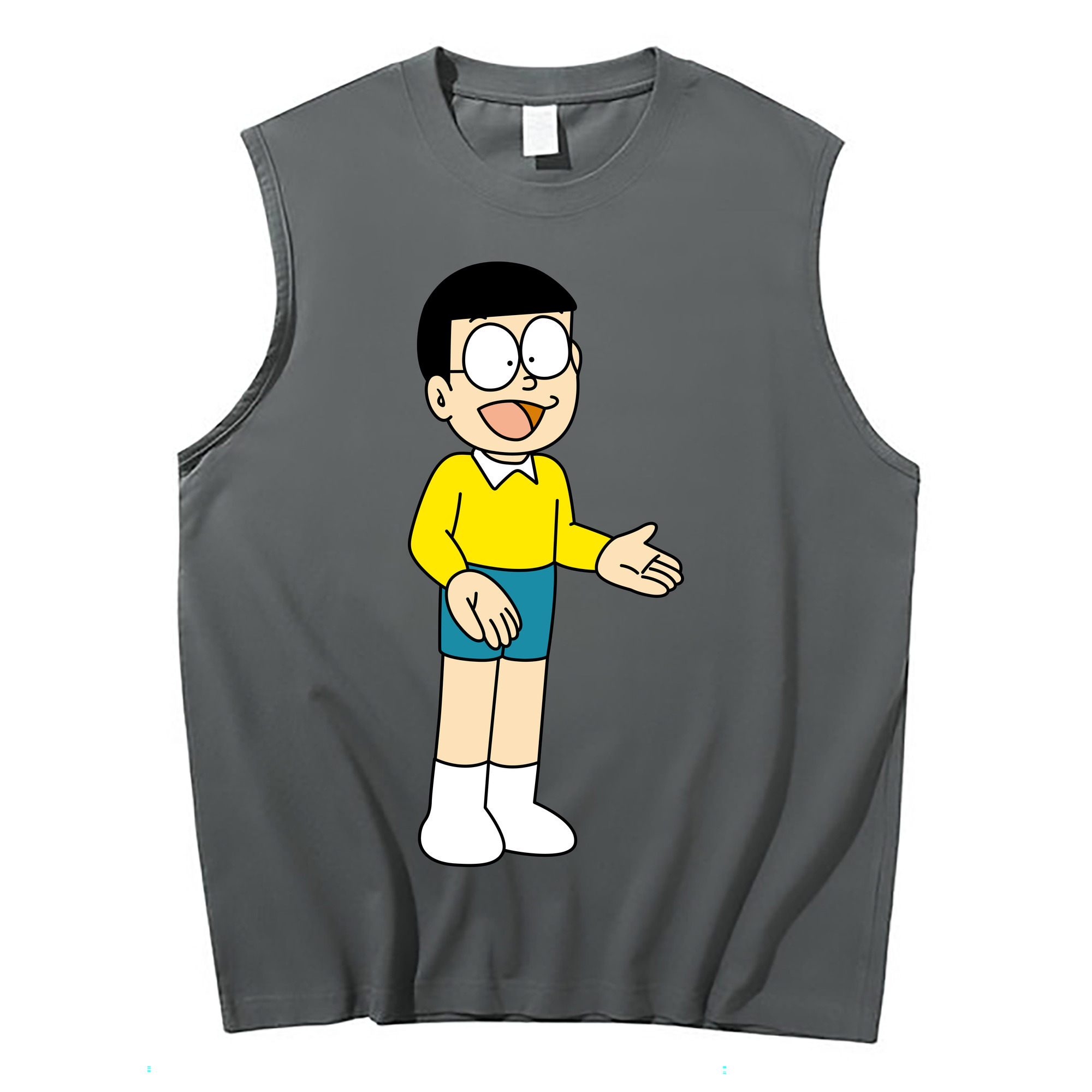 （画像用） ドラえもん 野比 のび太 Doraemon Nobita Nobi コットン100％タンクトップ（フロントプリント）